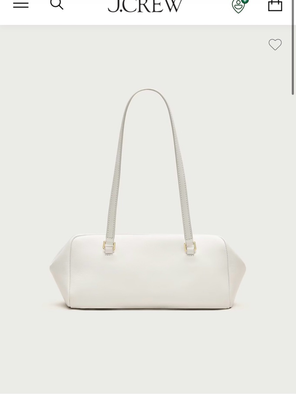 NWT J crew white Delphine bag